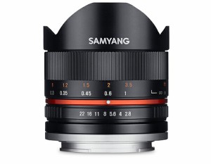 【即配】 (KT) SAMYANG サムヤン 8mm F2.8 UMC Fish-eye II フジフィルムX用 ブラック 【送料無料】