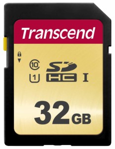 【即配】(KT) トランセンド SDHCメモリカード 32GB : TS32GSDC500S UHS-I U1 MLC【ネコポス便送料無料】