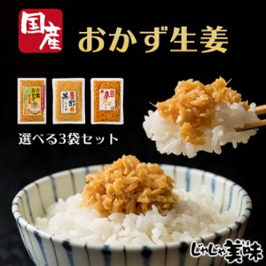 万能おかず生姜 ごはんのおとも ポイント消化  1000円ぽっきり しょうが醤油漬け 国産 130g×3袋 きざみしょうが ふりかけ しょうが   送