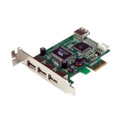 StarTech.com USB増設カード/PCIe - 1x USB-A内部+3x USB-A外部/480Mbps(PEXUSB4DP) 目安在庫=○