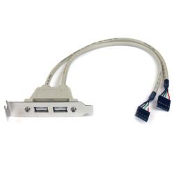 StarTech.com USB増設アダプター/PCケース用/2x Aメス - 2x 5ピン IDC/USB 2.0(USBPLATELP) 目安在庫=○