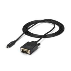 StarTech.com ディスプレイ変換ケーブル/USB-C - VGA/2m/1920x1200/ブラック(CDP2VGAMM2MB) 目安在庫=△