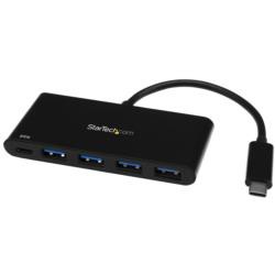 StarTech.com USBハブ/USB 3.0/USB-C - 4x USB-A/60W PD/TB3互換/ブラック(HB30C4AFPD) 目安在庫=○