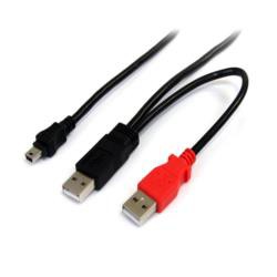 StarTech.com USBケーブル/2x A - Mini-B/1.8m/USB 2.0/分岐ケーブル/BK(USB2HABMY6) 目安在庫=○