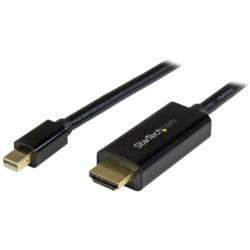 StarTech.com ディスプレイ変換ケーブル/mDP 1.2 - HDMI 1.4/2m/4K30Hz/BK(MDP2HDMM2MB) 目安在庫=○