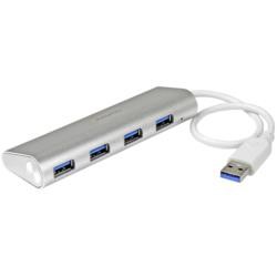 StarTech.com USBハブ/USB 3.0/USB-A - 3x USB-A/バスパワー/シルバーホワイト(ST43004UA) 目安在庫=○