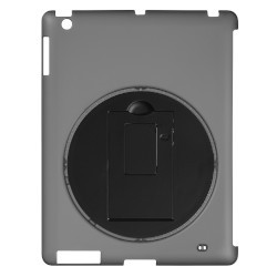 グリーンハウス 第3・第4世代iPad用回転スタンド付きシェルカバー ブラック(GH-CA-IPADRK) メーカー在庫品