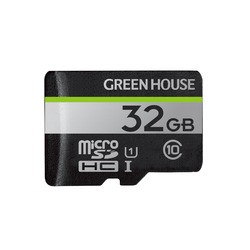 グリーンハウス GH-SDM-UA32G microSDHCカード UHS-I U1 クラス10 32GB 目安在庫=△