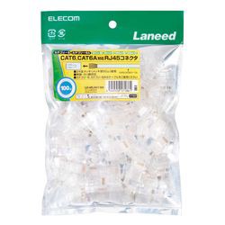 エレコム 自作用LANケーブル RJ45コネクタ CAT6 CAT6A 単線・ヨリ線対応 100個入り(LD-6RJ45T100) メーカー在庫品