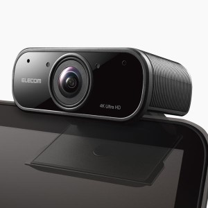 エレコム Webカメラ/830万画素/4K対応/オートズーム機能付き/ブラック(UCAM-CX80FBBK) メーカー在庫品