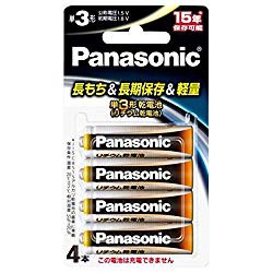 パナソニック 乾電池 リチウム乾電池 単3形 4本パック FR6HJ/4B 目安在庫=△