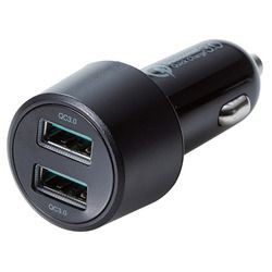 エレコム シガーチャージャー2USBポート自動識別QuickCharge3.0 MPA-CCUQ05BK メーカー在庫品