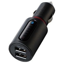 エレコム FMトランスミッター Bluetooth USB2ポート付 3.4A ブラック(LAT-FMBT04BK) メーカー在庫品