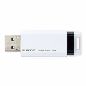 エレコム SSD 外付け ポータブル 250GB 小型 ノック式 USB3.2(Gen1)対応 ホワイト PS4/PS4Pro/PS5(ESD-EPK0250GWH) メーカー在庫品