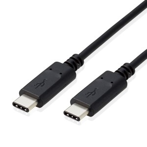 エレコム USBケーブル 2.0 タイプC USB-C PS5対応 PD対応 コントローラー充電 2m RoHS指令準拠(10物質) ブラック(GM-U2CCC20BK) メーカー