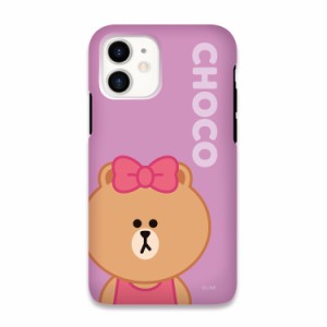 ＬＩＮＥ ＦＲＩＥＮＤＳ iPhone 12 / iPhone 12 Pro DUAL GUARD BASIC CHOCO(KCE-CSB064) 目安在庫=△