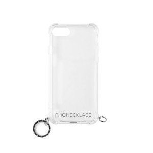 ＰＨＯＮＥＣＫＬＡＣＥ iPhone SE / 8 / 7 ストラップ用リング付きクリアケース シルバーチャーム(PC20579i9) 目安在庫=△