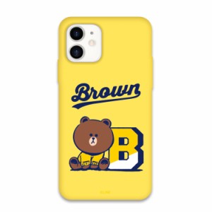 ＬＩＮＥ ＦＲＩＥＮＤＳ iPhone 12 / iPhone 12 Pro VARSITY カラーソフトケース BROWN(KCE-CSB069) 目安在庫=△