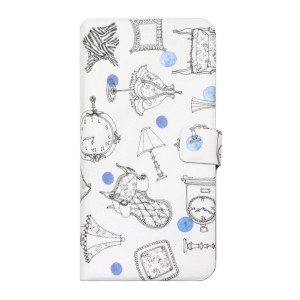 ＨＡＰＰＹＭＯＲＩ iPhone 8/7 French Cafe Diary ブルー(HM8242i7) 目安在庫=○