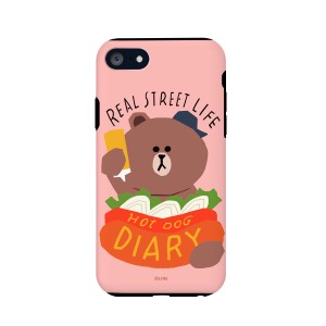 ＬＩＮＥ ＦＲＩＥＮＤＳ 2020 iPhone SE/8/7 テーマ ブラウンホットドッグ(KCL-DBH002) 目安在庫=△