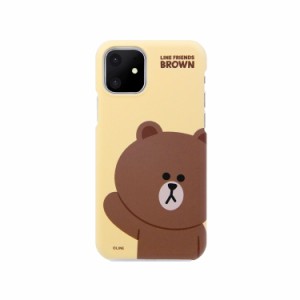 ＬＩＮＥ ＦＲＩＥＮＤＳ iPhone 11 SLIM FIT ベーシック ブラウン(KCJ-SFX001) 目安在庫=△