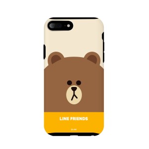 ＬＩＮＥ ＦＲＩＥＮＤＳ iPhone 8 Plus/7 Plus フェイス ブラウン(KCL-DBF003) 目安在庫=△