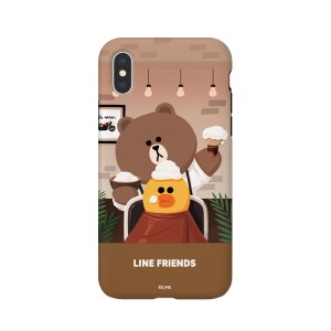 ＬＩＮＥ ＦＲＩＥＮＤＳ iPhone XS / X テーマ ブラウンヘアドレッサー(KCL-DBS001) 目安在庫=○