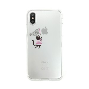 ＤＰＡＲＫＳ iPhone XS / X ソフトクリアケース 虫取りネコ ピンク(DS10384i8) 目安在庫=△