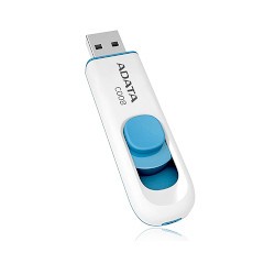 ＡＤＡＴＡ　Ｔｅｃｈｎｏｌｏｇｙ DashDrive C008 スライド式 USBフラッシュドライブ 16GB White/Blue(AC008-16G-RWE) 目安在庫=○