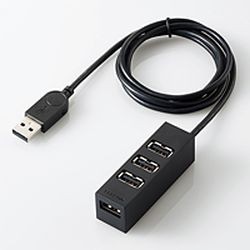 エレコム USBHUB2.0 機能主義 バスパワー 4ポート 100cm BK U2H-TZ427BBK メーカー在庫品