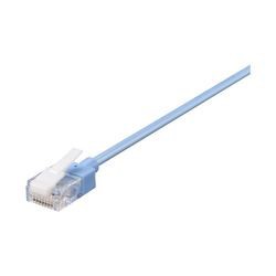 バッファロー ツメ折れないCat6A LANケーブルスリム小型コネクター 10m ブルー(BL6ATSM100BL) 目安在庫=△