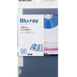 エレコム CD DVD Blu-ray対応ファイルケース 96枚収納 ブルー CCD-FB96BU メーカー在庫品