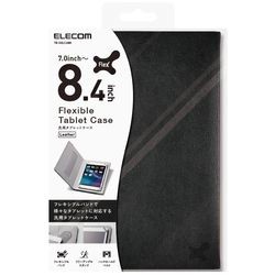 エレコム タブレット汎用ブックタイプケース レザー 7.0-8.4 ブラック(TB-08LCHBK) メーカー在庫品