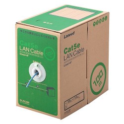 エレコム RoHS対応LANケーブル CAT5E 100m ブルー 簡易パッケージ(LD-CT2/BU100/RS) メーカー在庫品