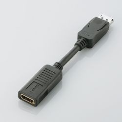 エレコム DisplayPort-HDMI変換アダプタ ディスプレイポートオス-HDMIメス(AD-DPHBK) 目安在庫=△