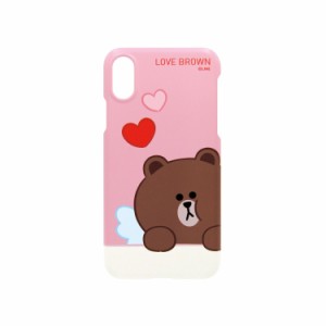 ＬＩＮＥ ＦＲＩＥＮＤＳ iPhone XS / X SLIM FIT CUPID LOVE ブラウン(KCL-SCL001) 目安在庫=△