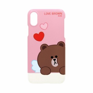 ＬＩＮＥ ＦＲＩＥＮＤＳ iPhone XS Max SLIM FIT CUPID LOVE ブラウン(KCL-SCL009) 目安在庫=○