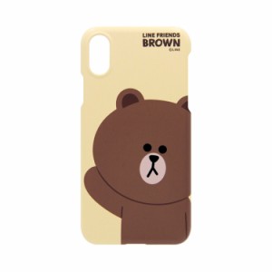 ＬＩＮＥ ＦＲＩＥＮＤＳ iPhone XS Max SLIM FIT ベーシック ブラウン(KCL-SBA009) 目安在庫=△