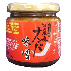 岩木屋 青森の味！ 清水森ナンバ(唐辛子)　味噌 瓶 200ｇ×12個入(4969762009439 ×12) 特産品