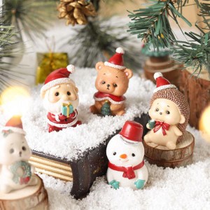 クリスマス オーナメント飾り サンタクロース トナカイ スノーマン   アニマル オブジェ  チャームパーツ 装飾  雪だるま テーブル