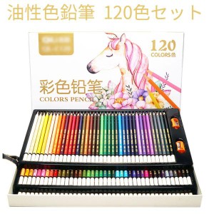 油性色鉛筆 120色セット 鉛筆 筆記具 文房具 文具 ぬり絵 子供/大人の塗り絵用、文具、お絵描き、ギフト プレゼント 贈り物 子供 こども 