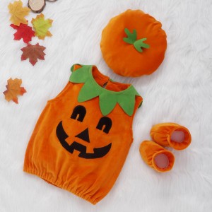 ハロウィン衣装 かぼちゃ  ベビー 子供 コスプレ服 コスチューム 赤ちゃん 仮装 小悪魔 着ぐるみ 万聖節 かぼちゃ衣装 可愛い