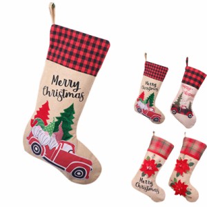 クリスマスソックス 靴下 クリスマスの靴下 サンタクロース  ソックス クリスマスツリー 飾り 店舗の装飾にも最適  可愛い プレゼント ギ