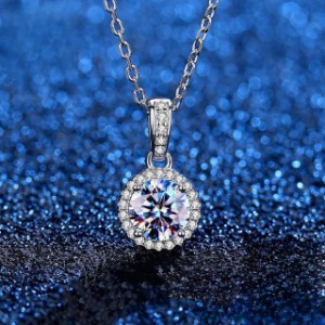 ネックレス レディース ペンダント 女性 ジュエリー モアサナイト Moissanite ネックレス 誕生日 母の日 ギフト プレゼント キラキラ輝く