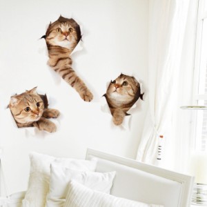 ウォールステッカー AAC046　ネコ　愛猫　癒す　DIY 壁紙　インテリアシート　剥がせるシール　送料無料