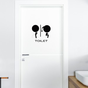 ウォールステッカー AED085　モノトーン　Toilet トイレシール　癒す　DIY 壁紙　インテリアシート　剥がせるシール　送料無料