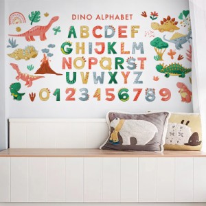 ウォールステッカー AGD018　恐竜　英語　子供教育　幼稚園　DIY 壁紙　インテリアシート　剥がせるシール　送料無料