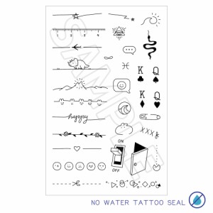 fgt 6 水なしで貼れる 2枚組 タトゥーシール fake tattoo ボディシール ワンポイント シンプル フィンガータトゥー おしゃれ かわいい フ