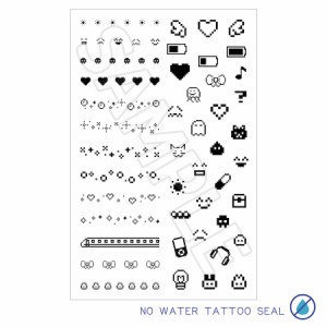 fgt 7 水なしで貼れる 2枚組 タトゥーシール fake tattoo ボディシール ワンポイント シンプル 指 おしゃれ かわいい フェス  韓国 デジ