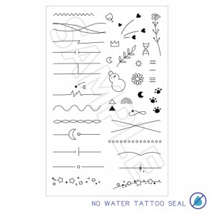 fgt 8 水なしで貼れる 2枚組 タトゥーシール fake tattoo ボディシール ワンポイント シンプル フィンガータトゥー おしゃれ かわいい フ